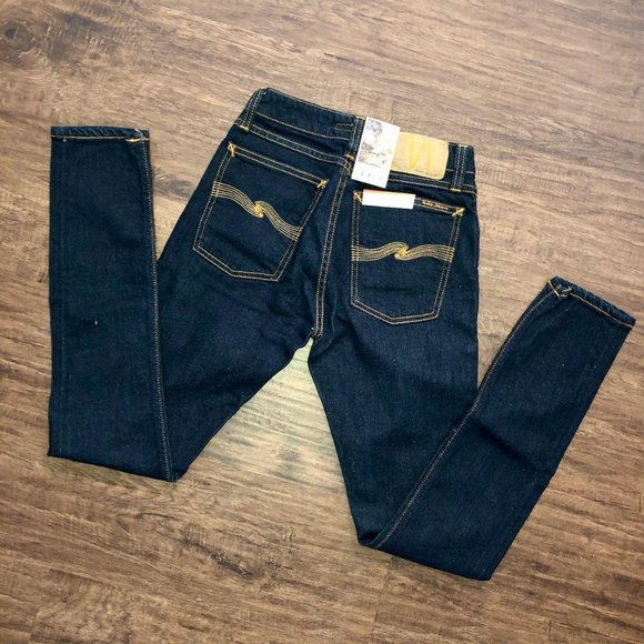 Nudie Jeans Co Men Skinny Lin Dry Deep Orange - 25x28 - Picture 5 of 5